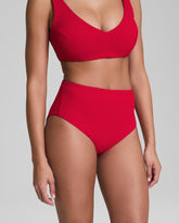SPANXshapeâ„¢ Swim Pique Hi-Rise Cheeky Bottom | Spanx Red